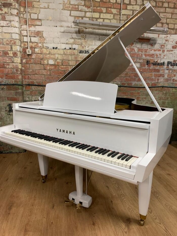 Yamaha No. 20 | Serial no. 651** c.1955 | Polished White Art Finish |  Belfast Pianos |